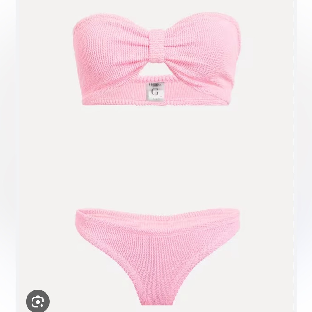Hunza G Pink Tina twist front Bikini